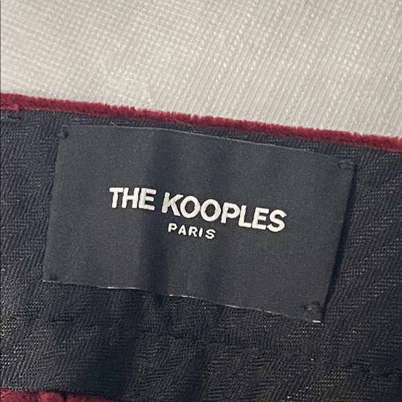 The Kooples Women's Velvet Carrot Pants Burgundy color size 34 France US size 2 - Picture 9 of 16